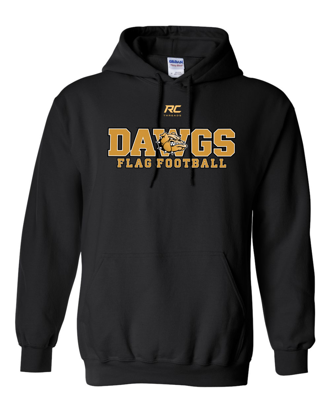 "Dawgs Flag Football" Hooded Sweatshirt